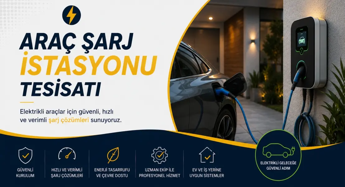 Araç Şarj İstasyonu Tesisatı Araç Şarj İstasyonu Tesisatı