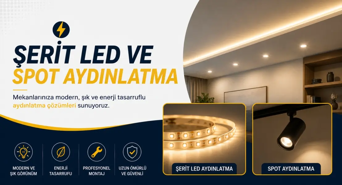 Şerit LED ve Spot Aydınlatma Şerit LED ve Spot Aydınlatma